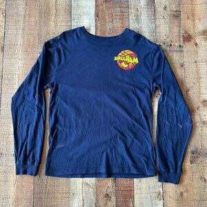 Space Jam Vintage Promo Looney Tunes Long Sleeve Crew Neck Graphic Shirt in Blue